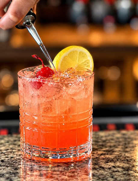 A house cocktail at the bar